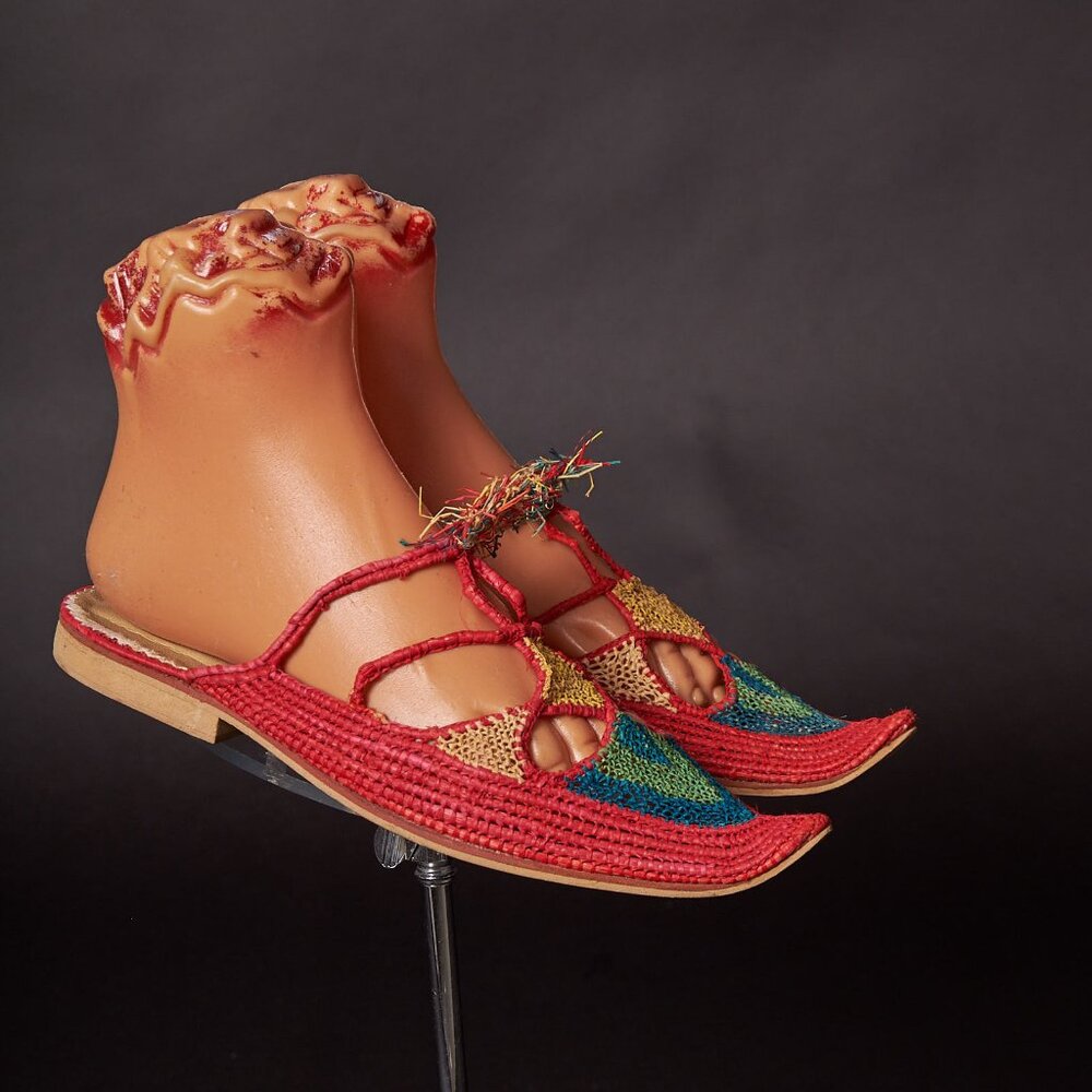 Handcrafted Vintage Woven Arabian Turkish Moorish Slippers Shoes